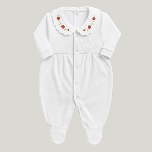 Macacão Bebê Menina Prematuro Algodão Tangerine