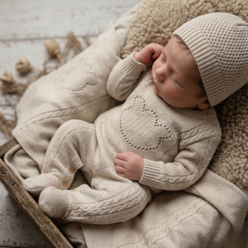 Kit 3 Peças Saída Maternidade Ted Bege