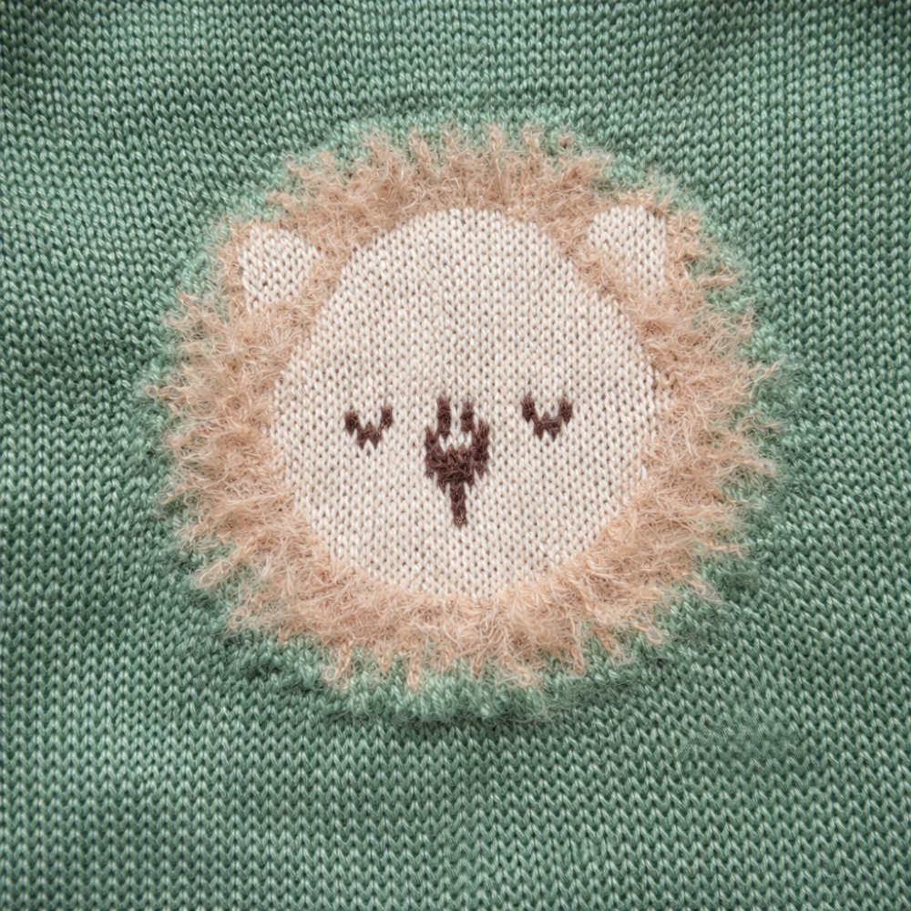 Kit Saída Maternidade Tricot Lion Green