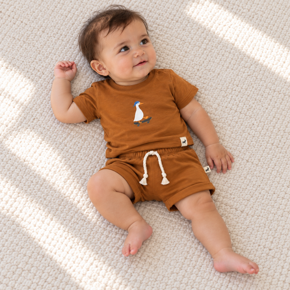 Conjunto Bebê Patinho Style Caramelo