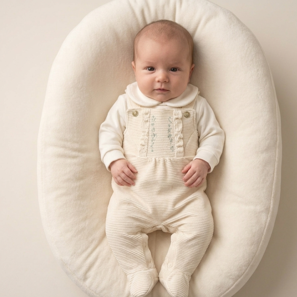 Kit 2 peças Saida Maternidade Serena Flowers Cream