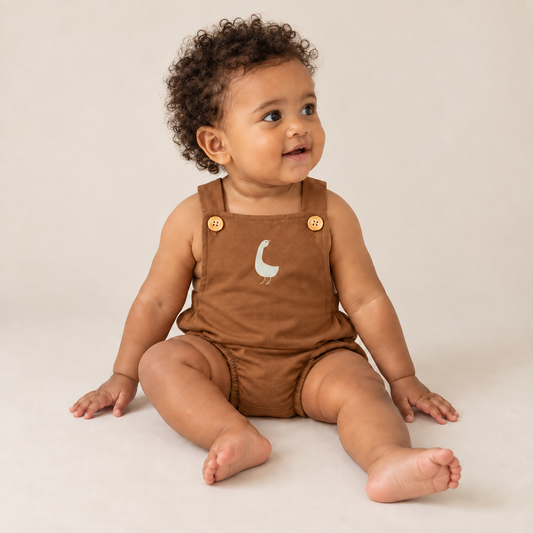 Romper Bebê Algodão Patinho Mocha