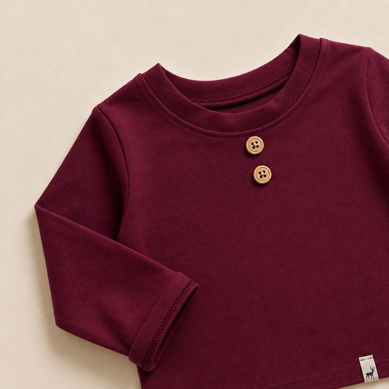 Camisa Buttons Bordo Longo