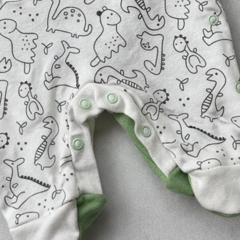 Macacão Recém Nascido Dino Green