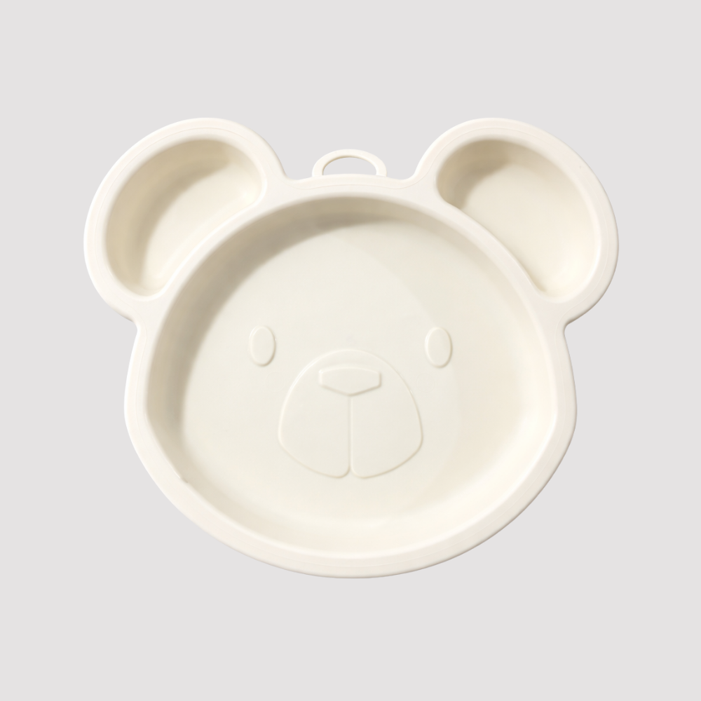 Prato Bebê Introdução Alimentação  Bear Creme