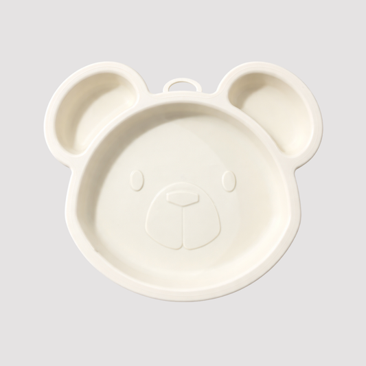 Prato Bebê Introdução Alimentação  Bear Creme