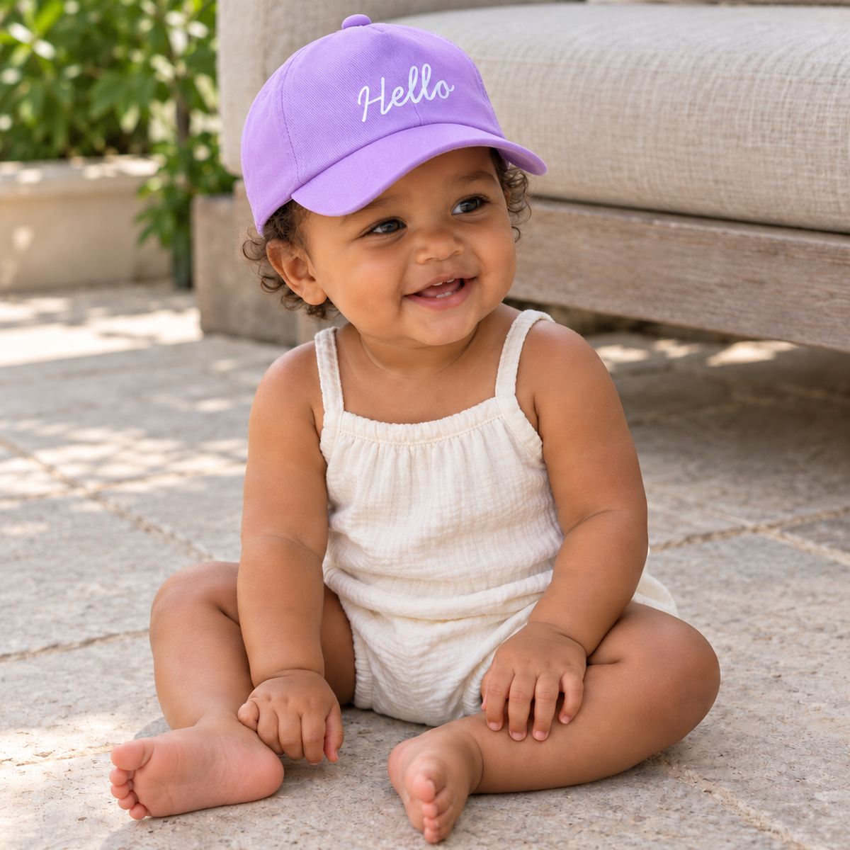 Boné bebê Style Hello Lavanda