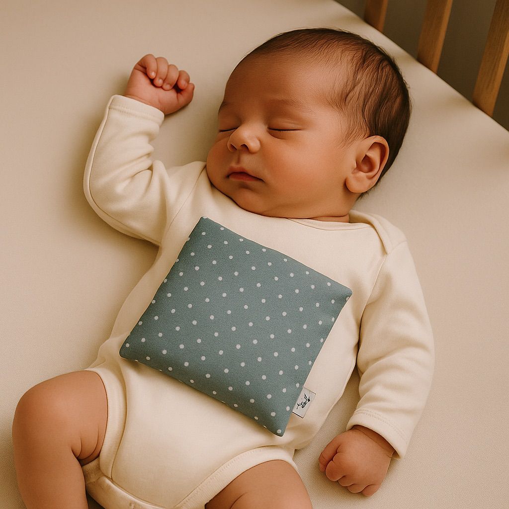 Almofada Termica Anti Colicas Poá Blue