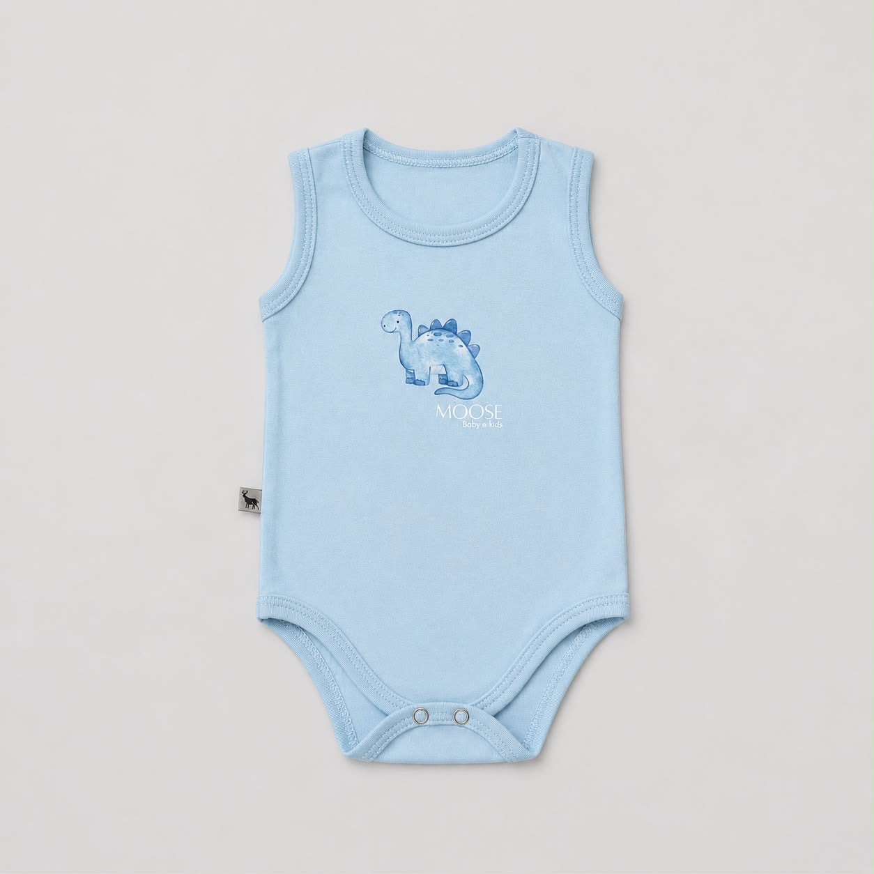 Body Regata Algodão Dino Blue
