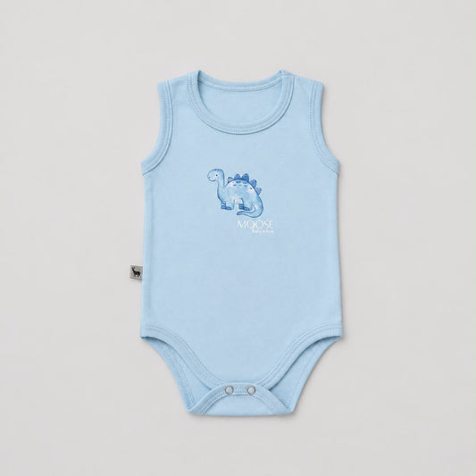 Body Regata Algodão Dino Blue