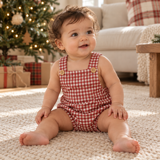 Romper Bebê Chess Red