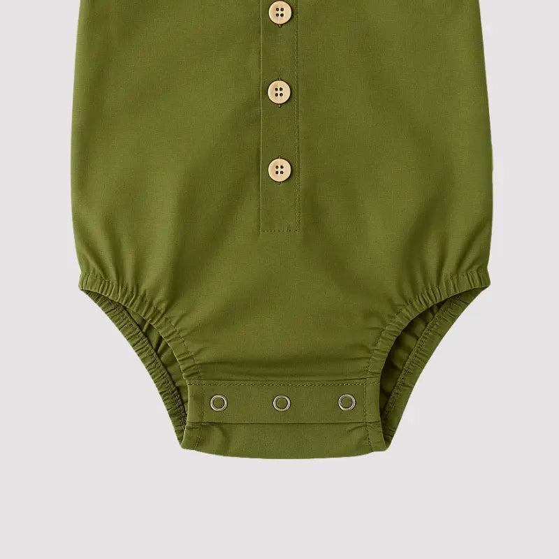 Body Bebe Social Algodao Confort Verde Musgo