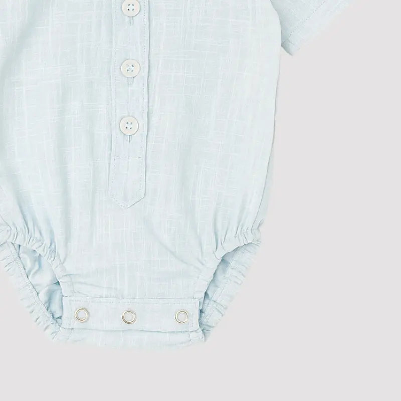 Body Bebe Social Joseph Algodao Azul