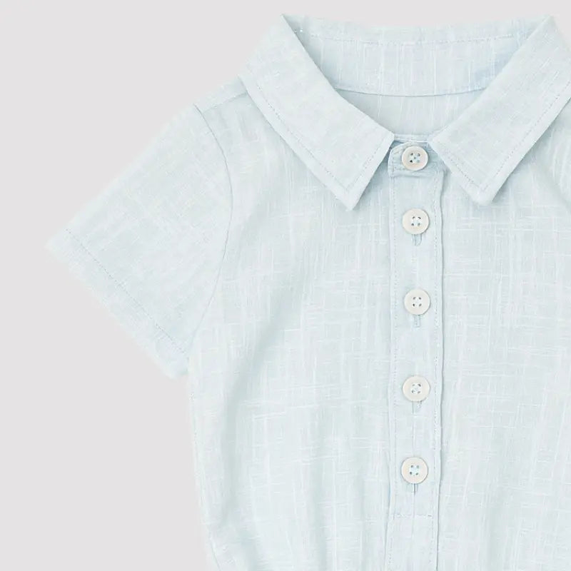 Body Bebe Social Joseph Algodao Azul