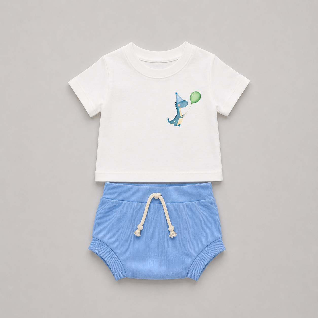 Conjunto Bebê Dino Party Azul