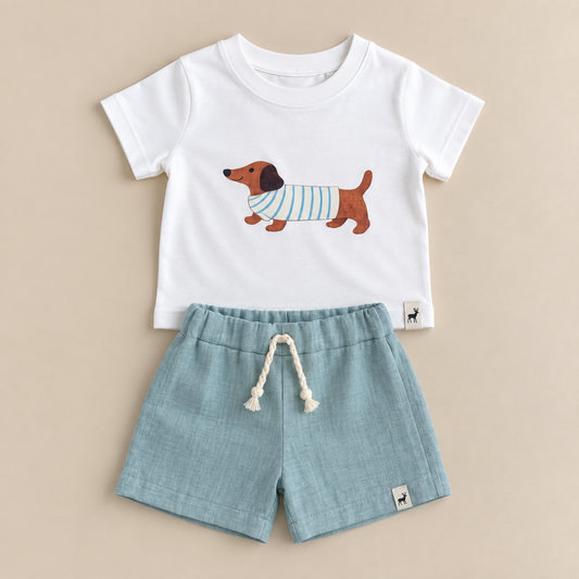 Conjunto Bebê Doguinho Style Azul