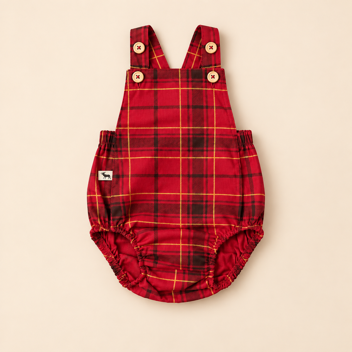 Pelele navideño vintage rojo para bebé