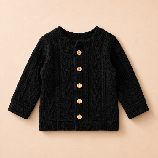 Casaco Bebê Cardigan Black