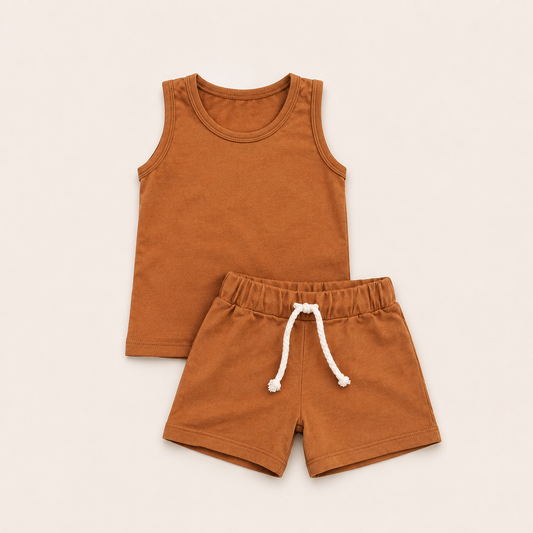 Conjunto Bebê Ollie Verão Caramelo