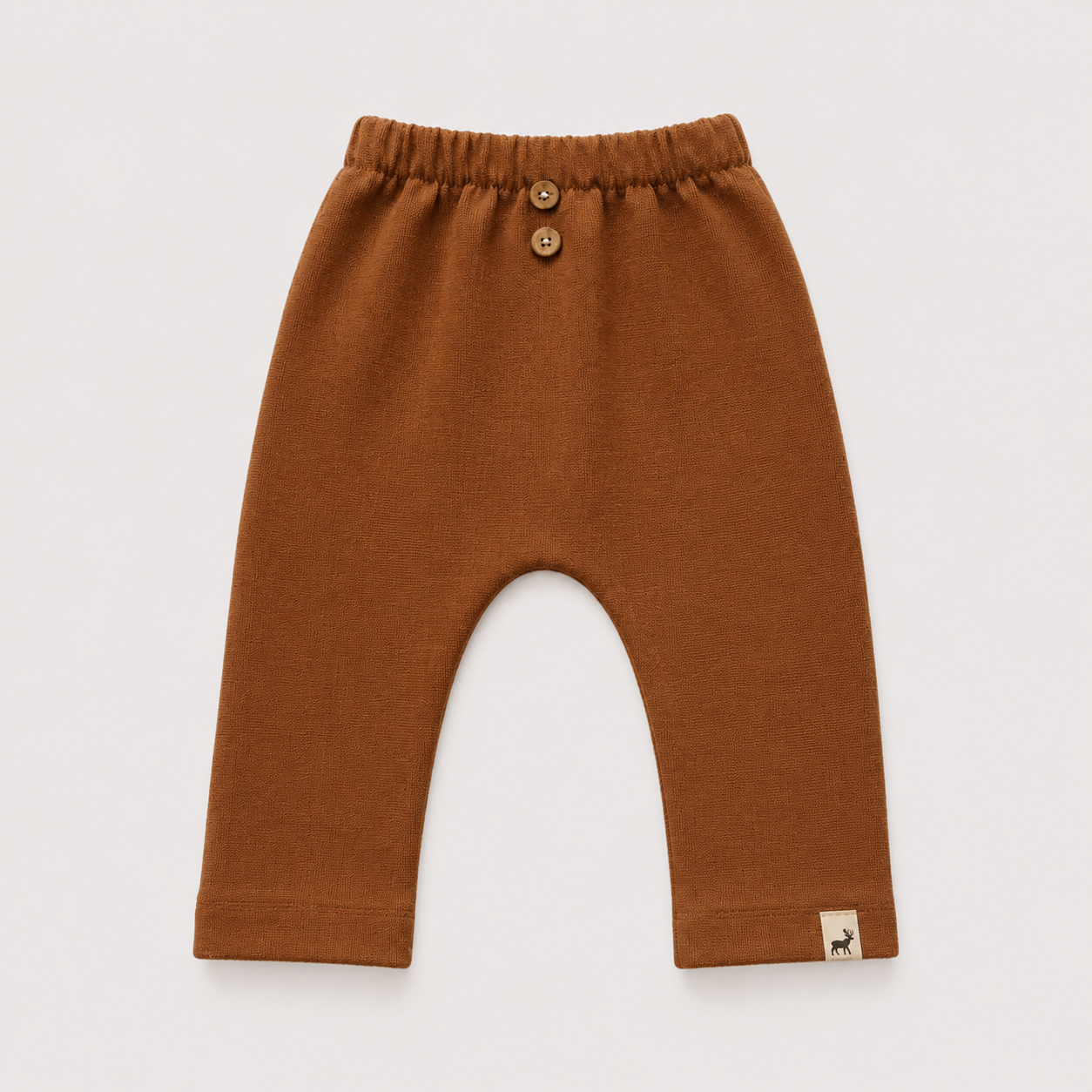 Calça Bebê Beach Linho Caramelo