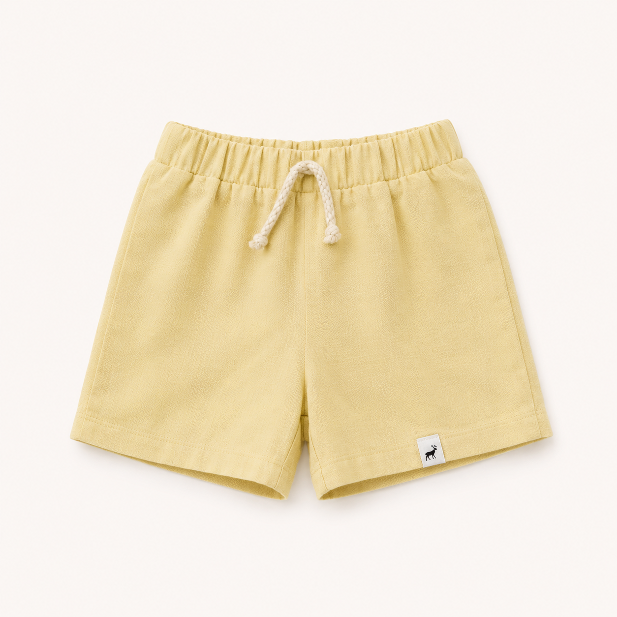 Baby Linen Beach Yellow Shorts