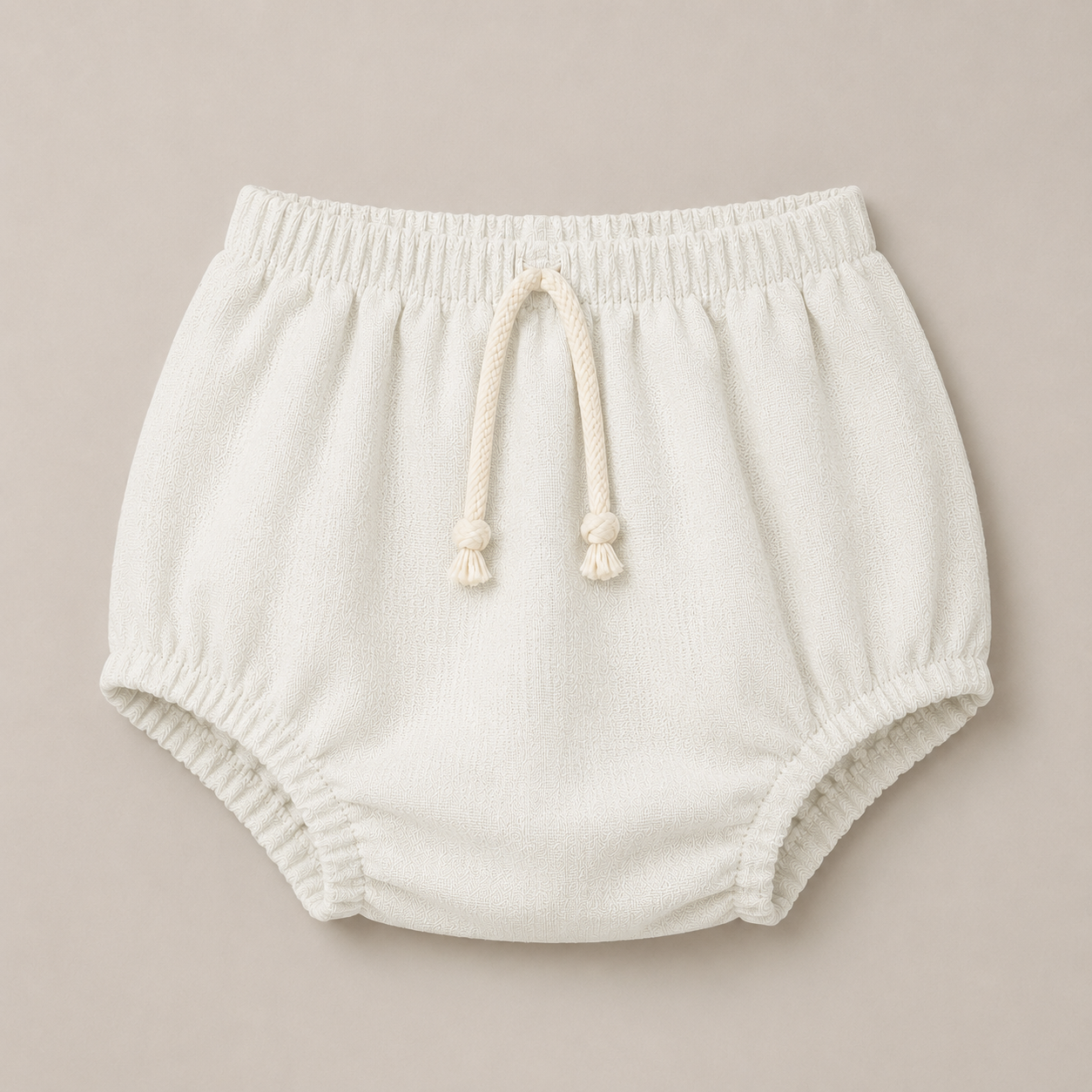 Tapa Fralda Bebê em Linho Off White