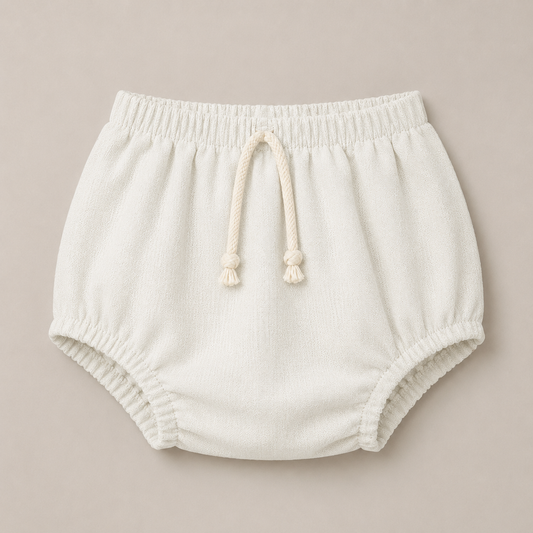Tapa Fralda Bebê em Linho Off White