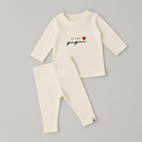 Conjunto Algodão Te Amo Papai Off White Longo