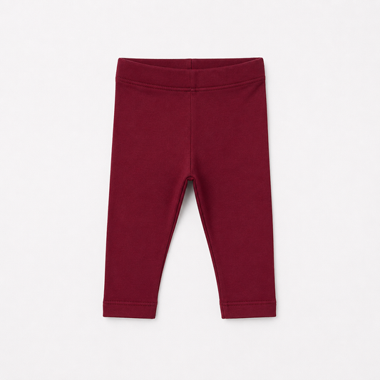 Calça Bebê Algodão Bordô