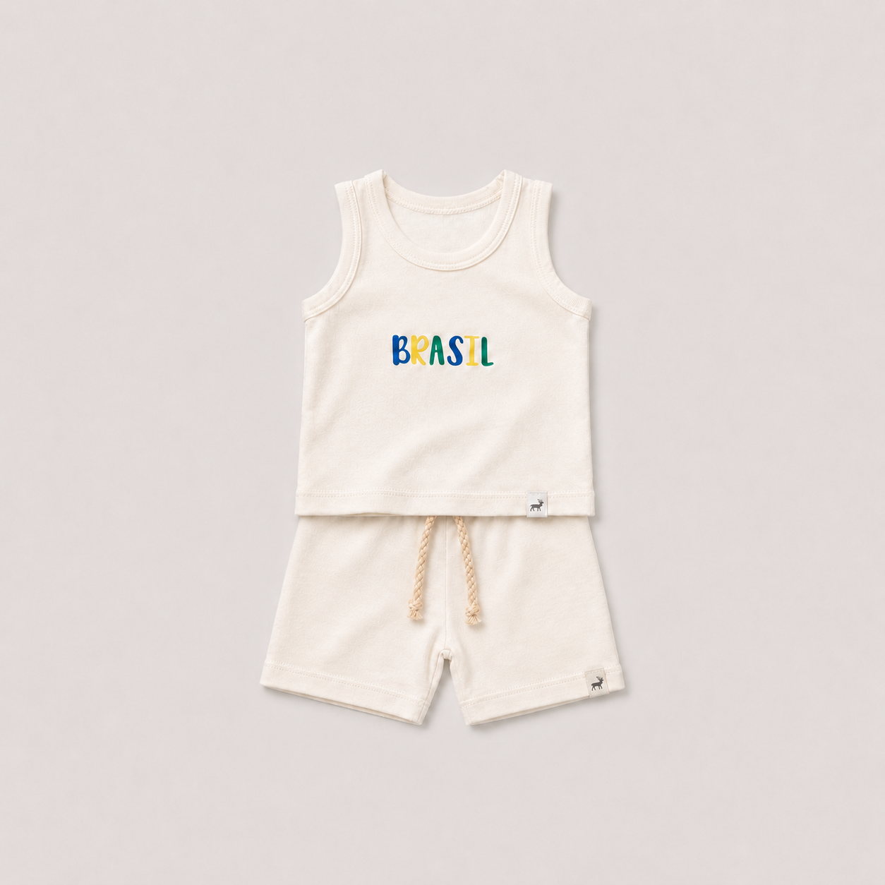 Conjunto Brasil Regatinha Off White
