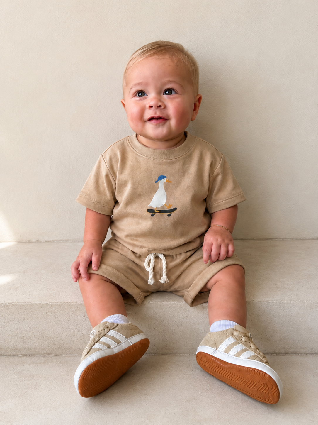 Conjunto Bebê Patinho Style Bege