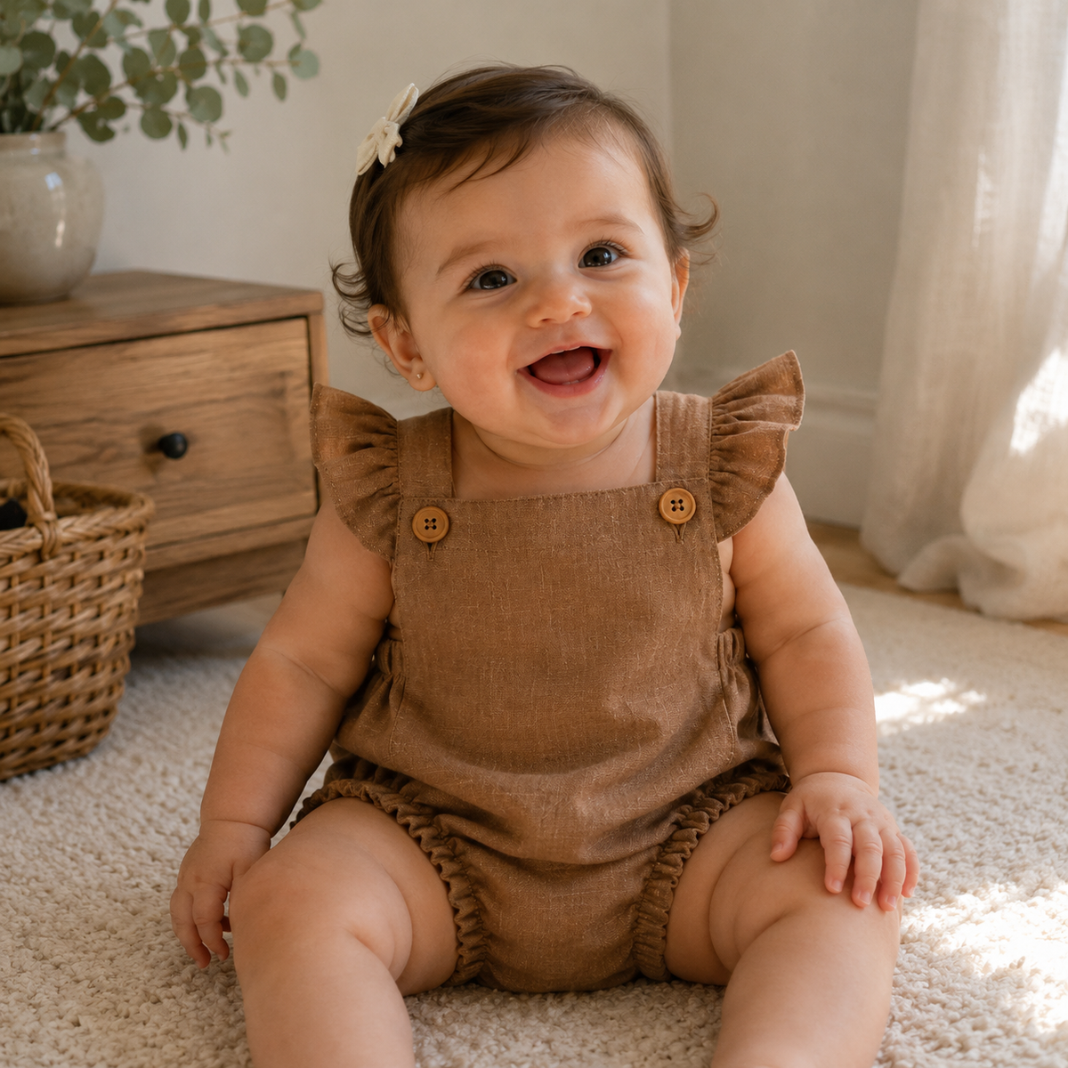 Romper Bebê Anelise brown