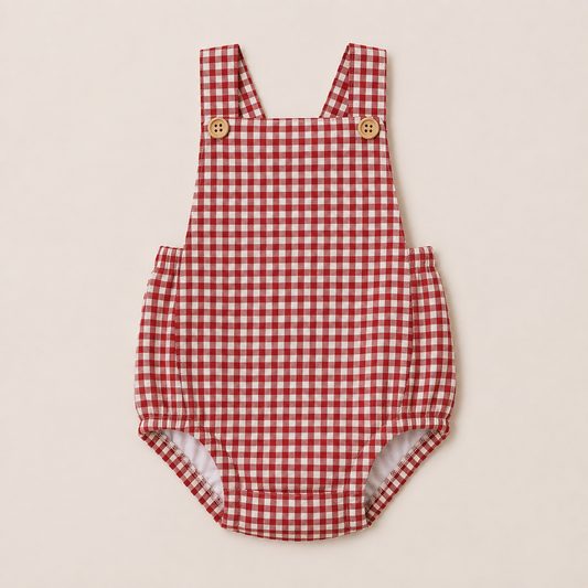 Romper Bebê Chess Red