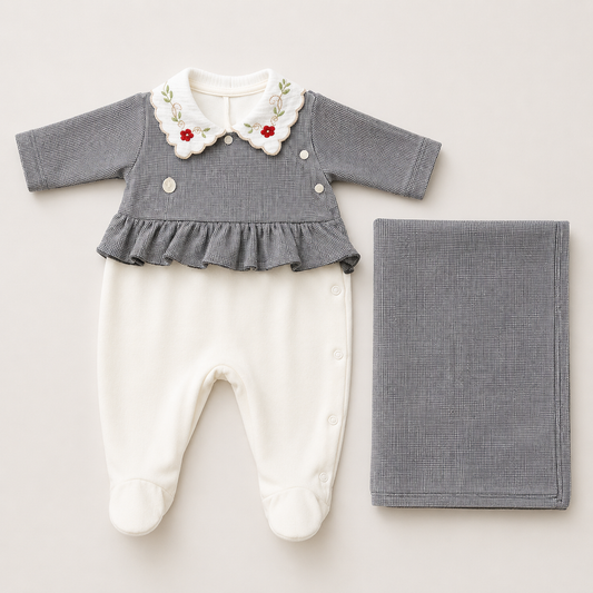 Kit 2 Peças Saída Maternidade Nina Bordado