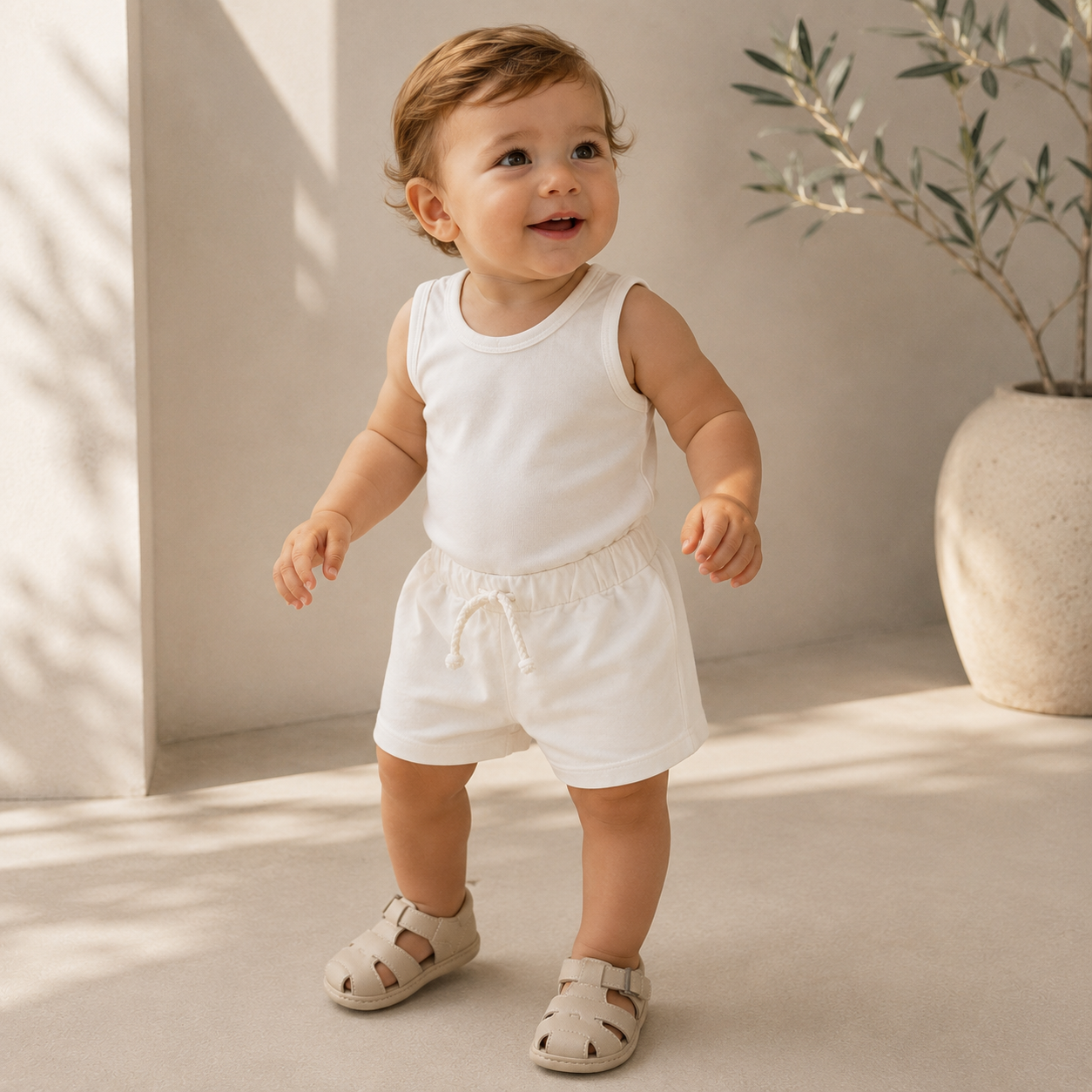 Conjunto de bebé Ollie Summer Off White