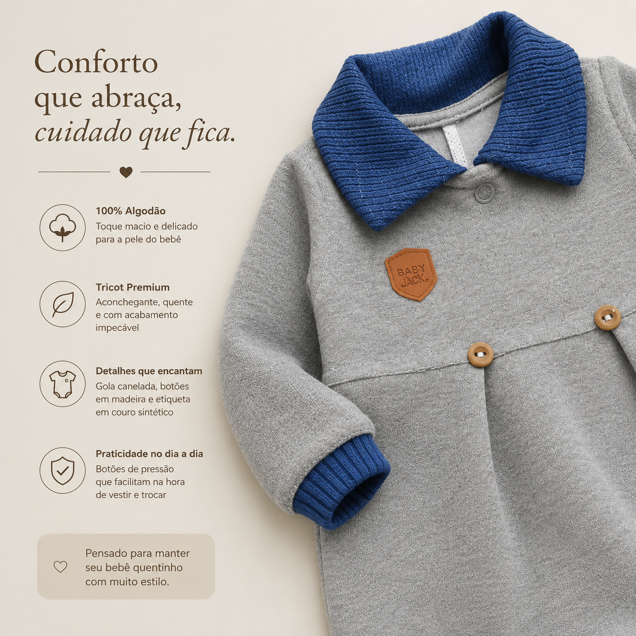 Macacão Prematuro Noah Plush