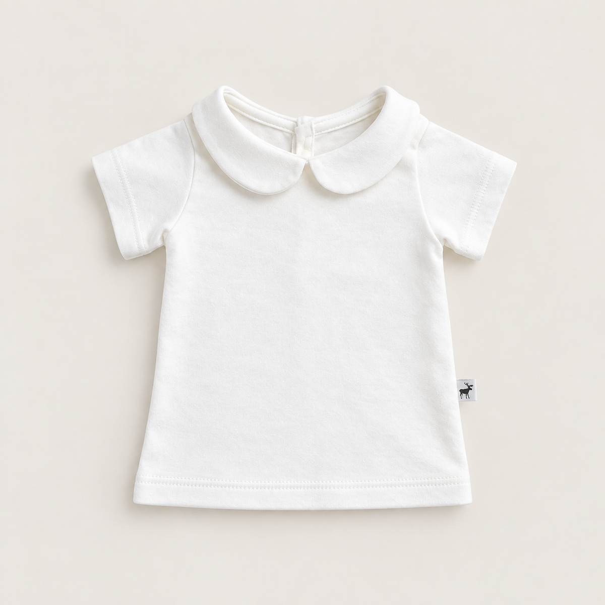 Off-White Round Neck Baby Shirt