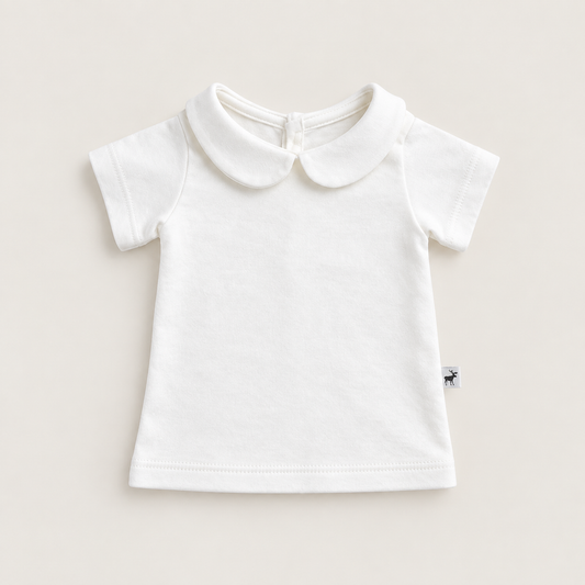Camisa Bebê Gola Redonda Off White