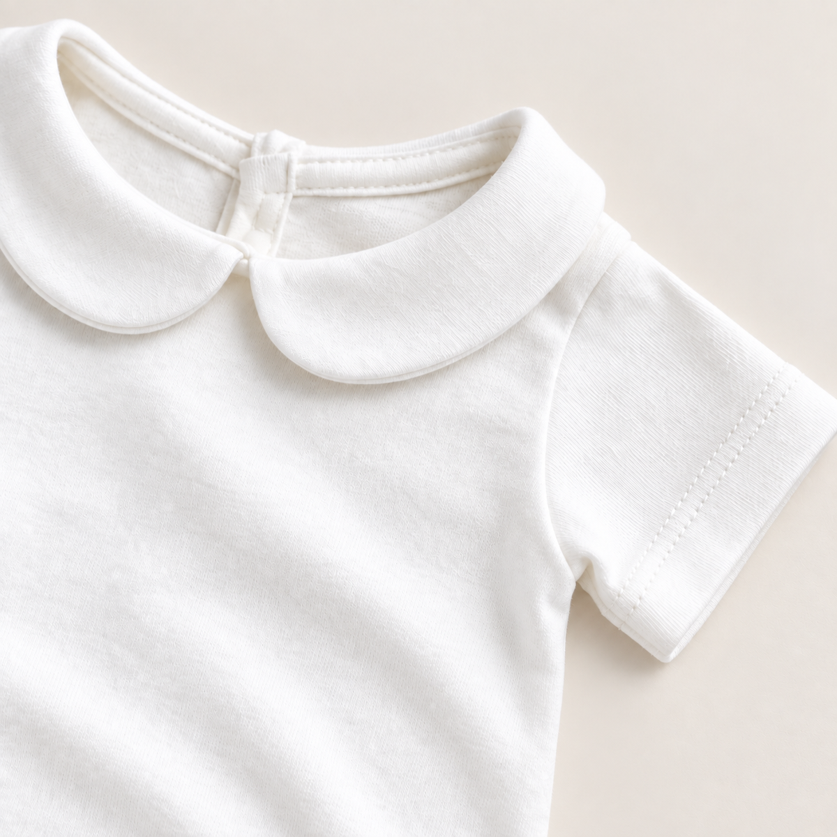 Off-White Round Neck Baby Shirt