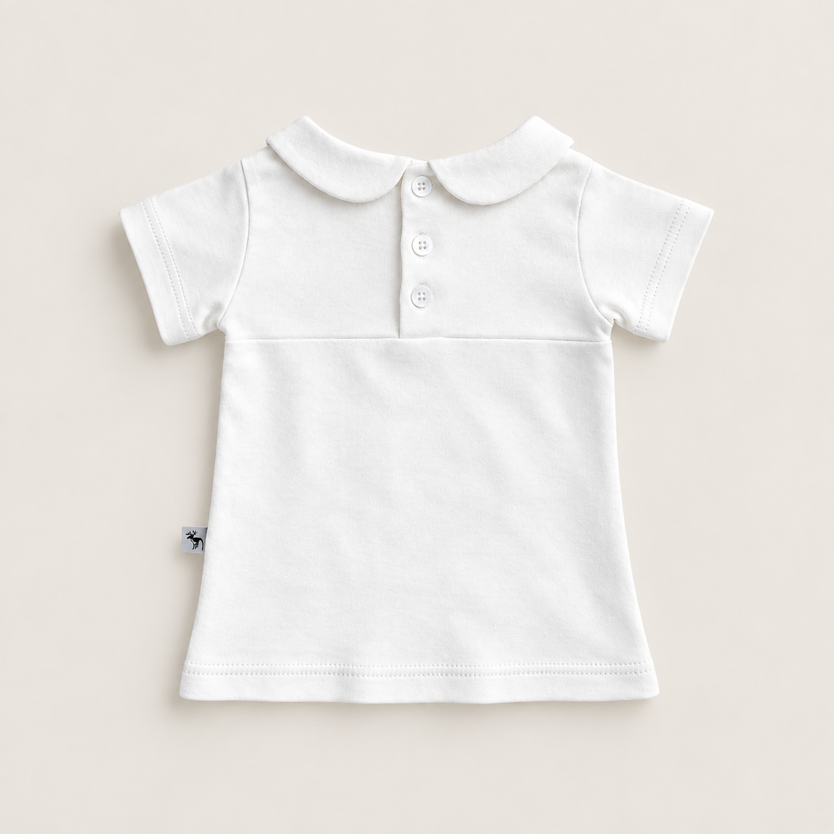 Off-White Round Neck Baby Shirt