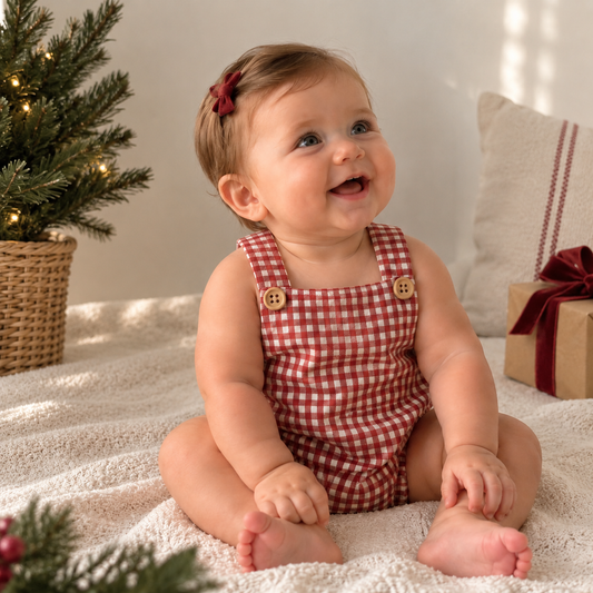 Romper Bebê Chess Red