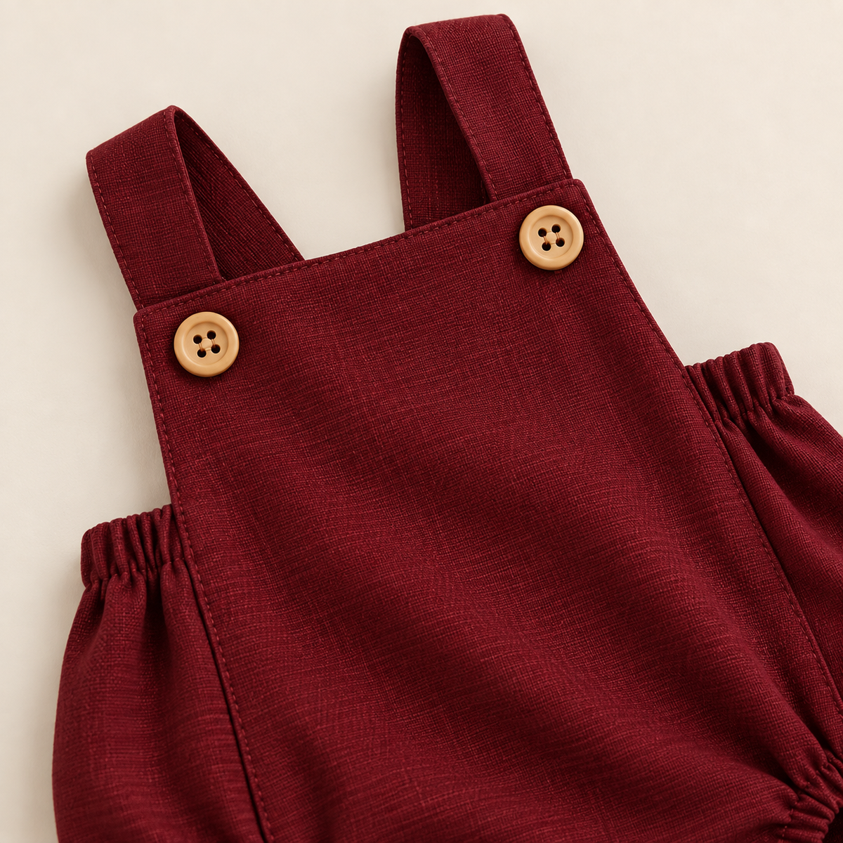 Romper Bebê Tradicional Linho Bordo