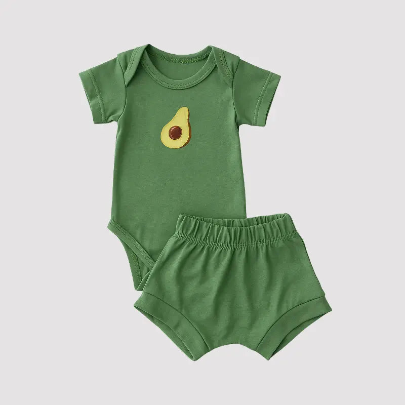 Conjunto Bebê Algodão Abacate Green