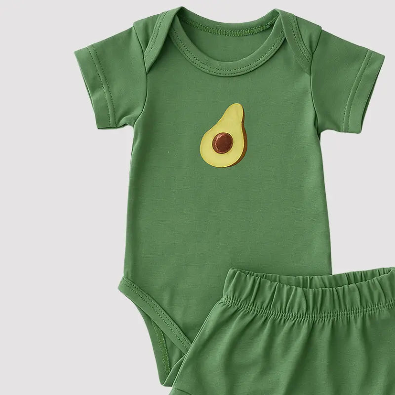 Conjunto Bebê Algodão Abacate Green