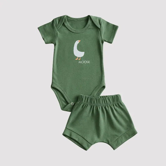 Conjunto Bebê Algodão Ganso Green