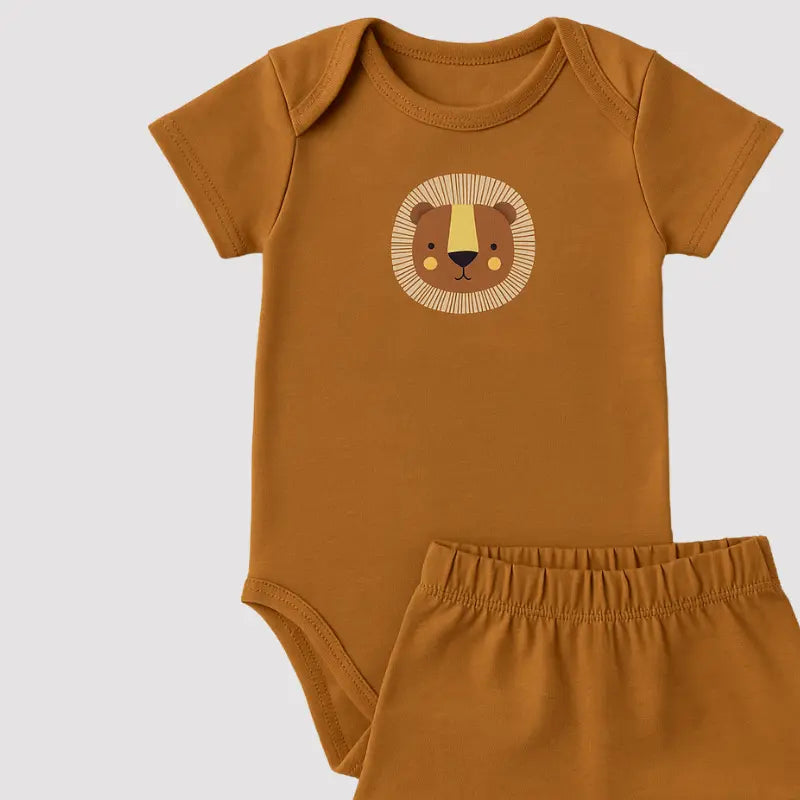 Conjunto Bebe Algodao Lion