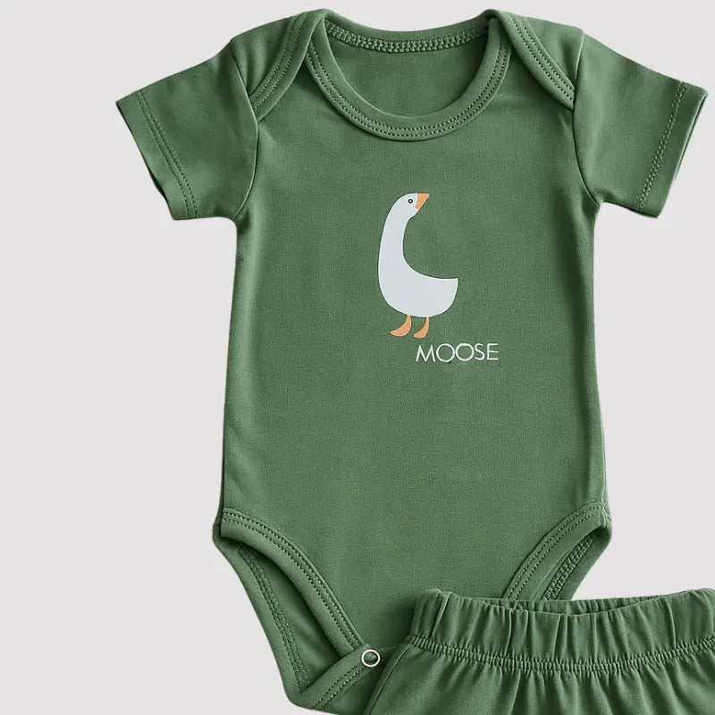 Conjunto Bebê Algodão Ganso Green