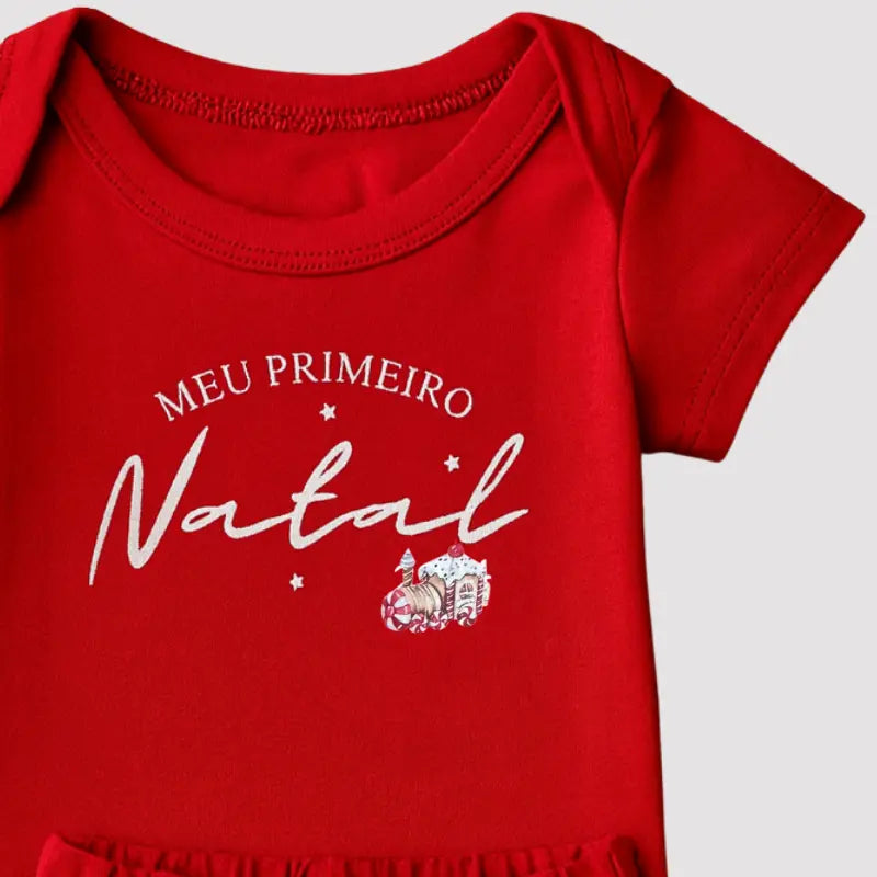 Conjunto Bebê Meu Primeiro Natal Red