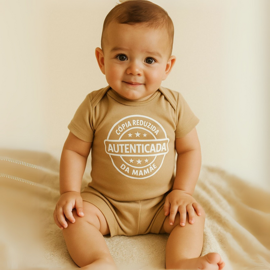 Conjunto Bebê Copia Autenticada Mamãe Bege