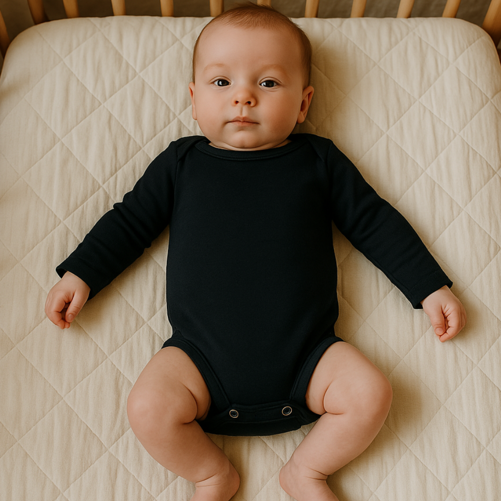 Body Bebê Algodão Black Longo
